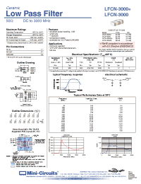 Datasheet LFCN-3000D+ производства Mini-Circuits